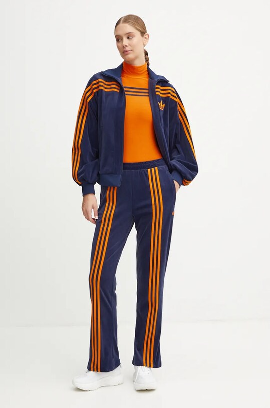 Dukserica od velura adidas Originals 70s Velour Tracktop JN8287 mornarsko plava AW24