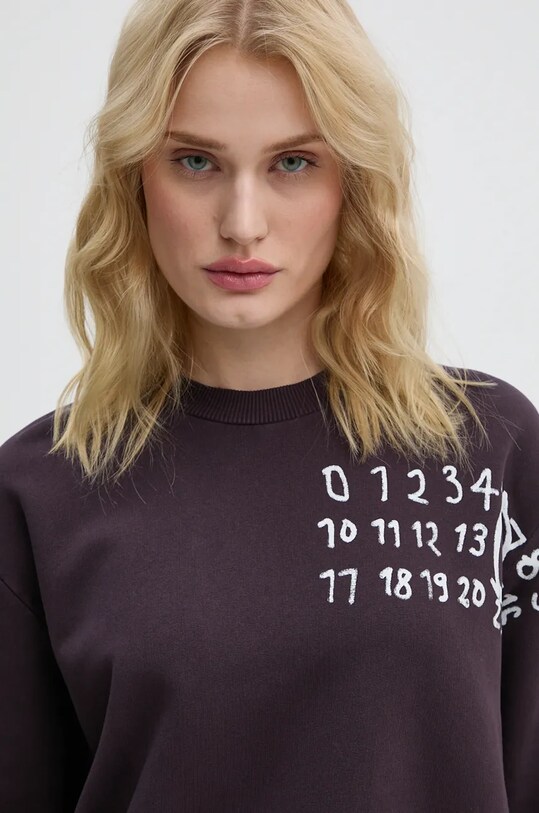 MM6 Maison Margiela felpa in cotone violetto S62GU0132.M25004