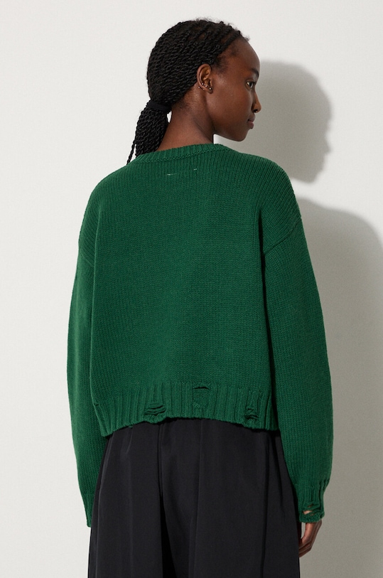 Îmbrăcăminte MM6 Maison Margiela pulover de lână S62HL0029.M13074 verde