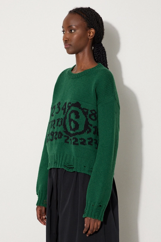 MM6 Maison Margiela wool jumper green S62HL0029.M13074