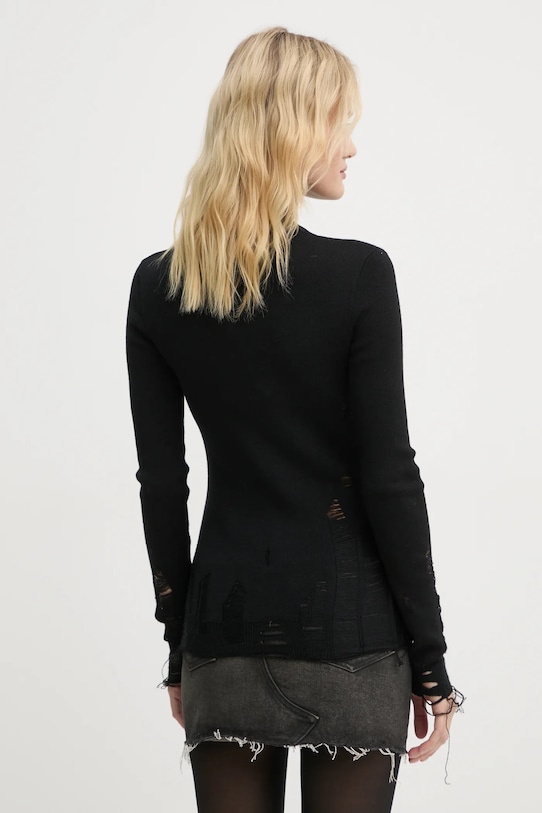 Oblečenie Vlnený sveter MM6 Maison Margiela S62HA0087.M13070 čierna