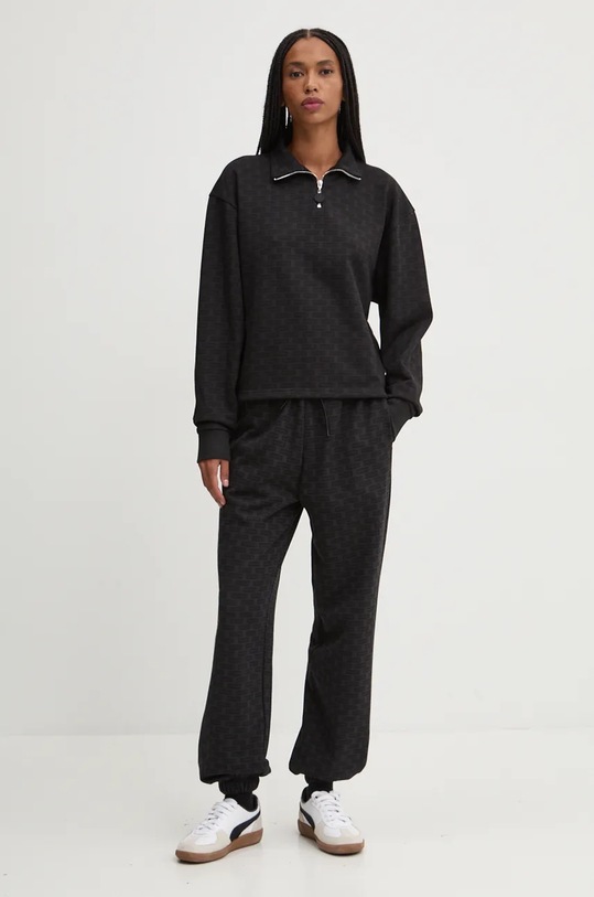 Hugo Blue hanorac de bumbac 50523232 negru AW24