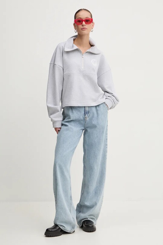 HUGO Blue bluza bawełniana 50527659 szary AW24