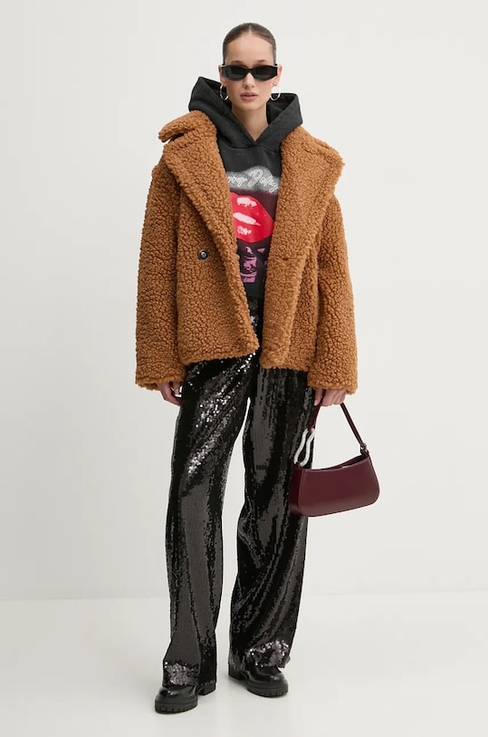 Хлопковая кофта HUGO 50524058 серый AW24