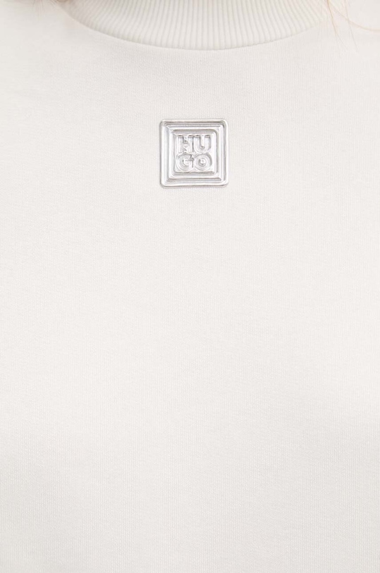 HUGO bluza bawełniana 50525753 beżowy