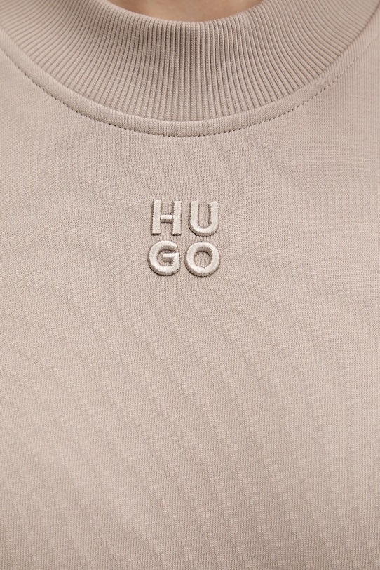 Bavlnená mikina HUGO 50527463 béžová
