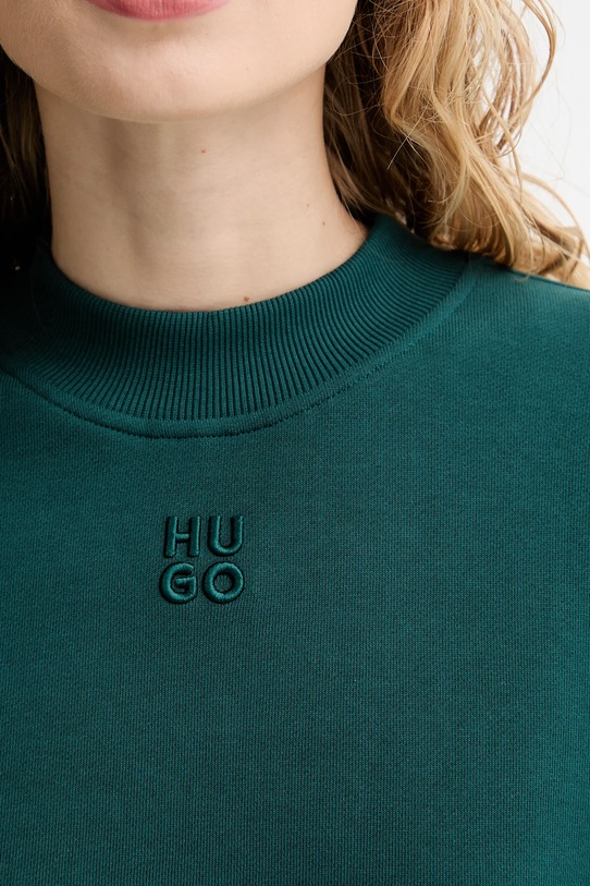 HUGO felpa in cotone 50527463 verde