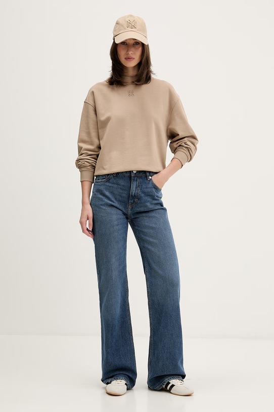 HUGO кофта для женщин из хлопка Daxandria 50527463 бежевый SS26