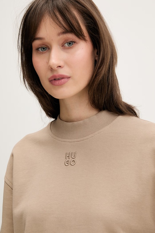 HUGO кофта для женщин из хлопка Daxandria бежевый 50527463