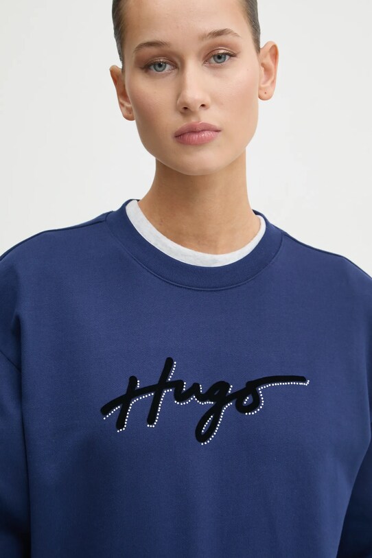 HUGO hanorac de bumbac bleumarin 50528579