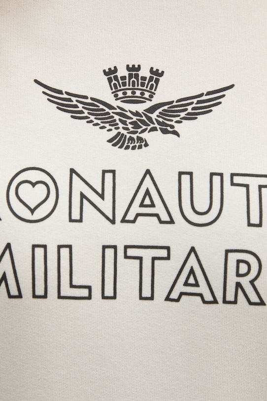 Bavlněná mikina Aeronautica Militare FE1971DF567 béžová