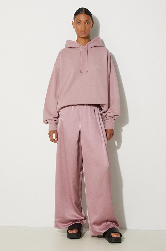 Mikina Y-3 Fleece Hoodie JD9819 růžová AW24