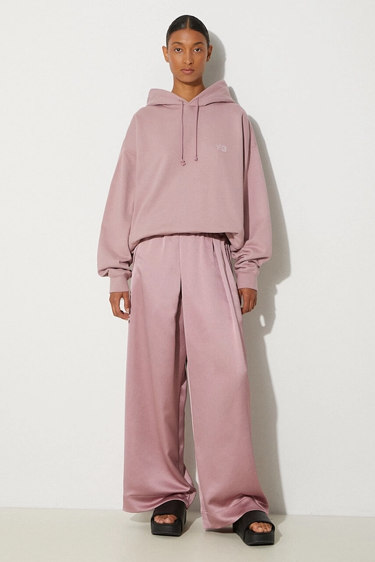 Y-3 felpa Fleece Hoodie JD9819 rosa AW24