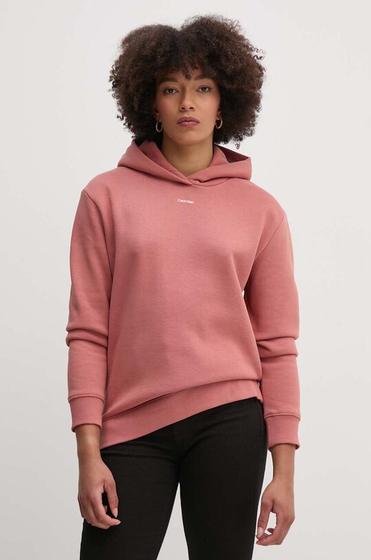 Кофта Calvin Klein с капюшоном розовый K20K207615
