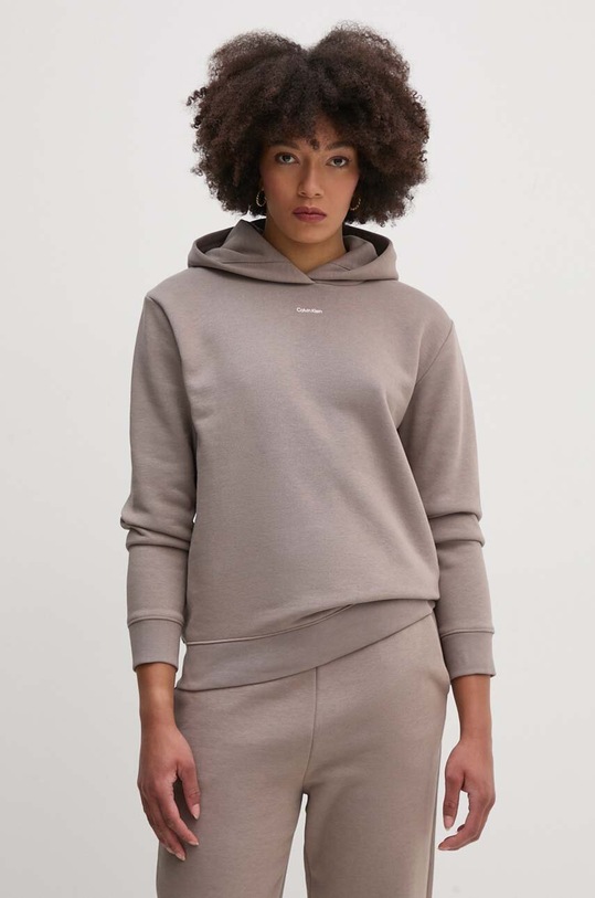 Mikina Calvin Klein s kapucí šedá K20K207615