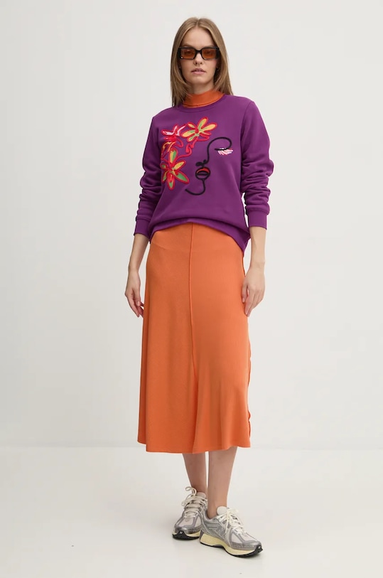 Desigual hanorac de bumbac LADY 24WWSK16 violet AW24