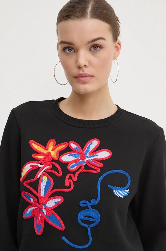 Бавовняна кофта Desigual LADY чорний 24WWSK16
