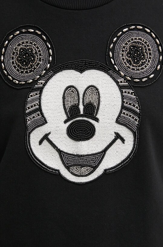 Desigual hanorac de bumbac MICKEY YEAH! negru 24WWSK10