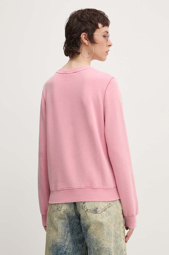 Odzież Desigual bluza bawełniana STRASS 24WWSK08 różowy