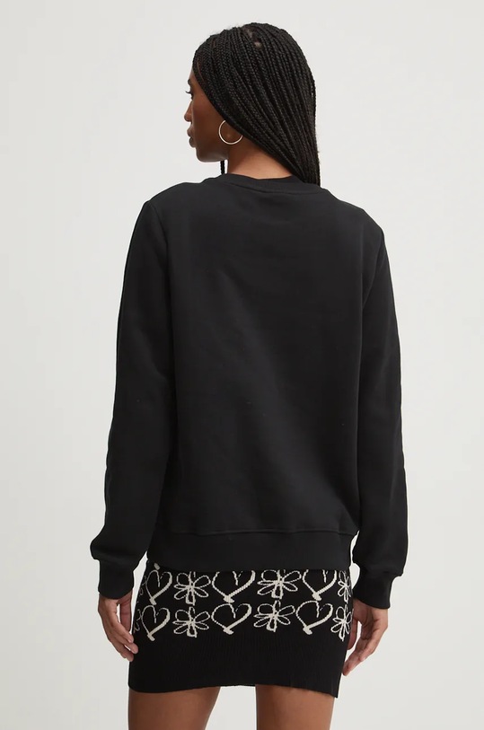 Odzież Desigual bluza bawełniana STRASS 24WWSK08 czarny