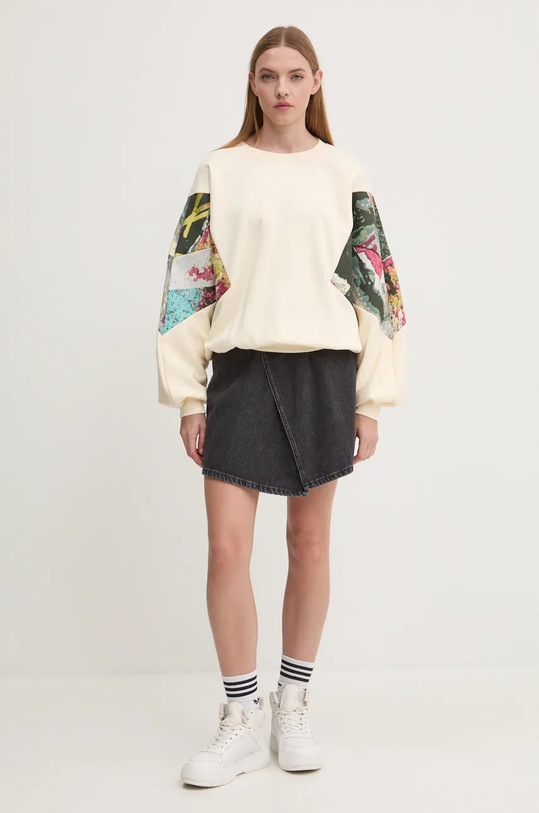Desigual bluza POSTERS 24WWSK26 bej AW24
