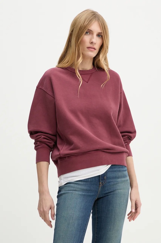 Bavlněná mikina Levi's směs růžová A8789