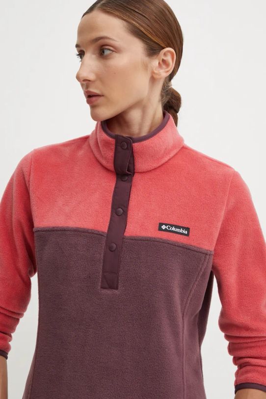 Športová mikina Columbia Benton Springs fleece červená 2085651