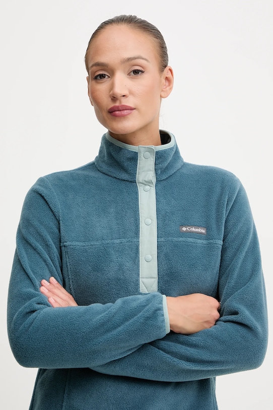 Sportovní mikina Columbia Benton Springs tyrkysová 2085651
