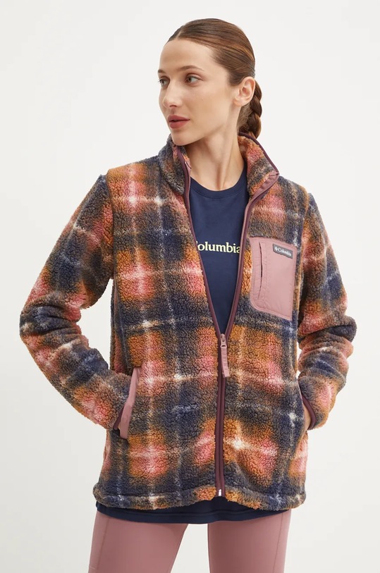 Sportska dukserica Columbia West Bend Print bez kapuljače siva 2085851