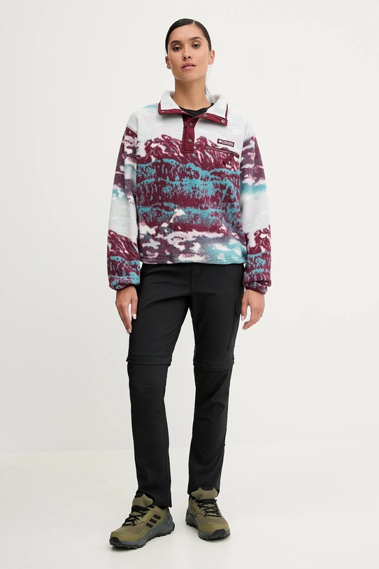 Columbia bluza sportowa Helvetia 2098501 bordowy AW25