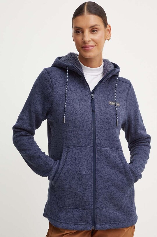 Спортивна кофта Columbia Sweather Weather з капюшоном темно-синій 2085693