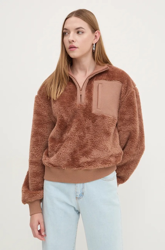 Fleecová mikina UGG 1158750 hnědá AW24