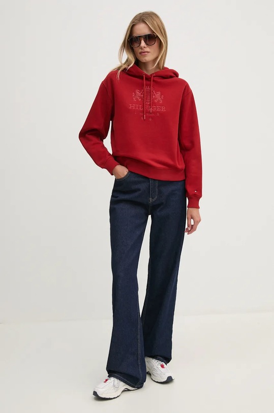 Mikina Tommy Hilfiger WW0WW42888 burgundské AW24