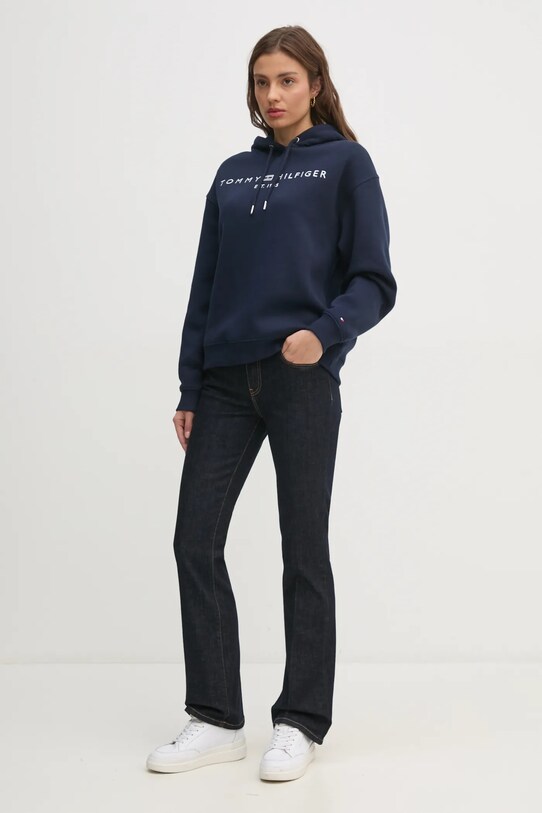 Mikina Tommy Hilfiger WW0WW43598 tmavomodrá SS25