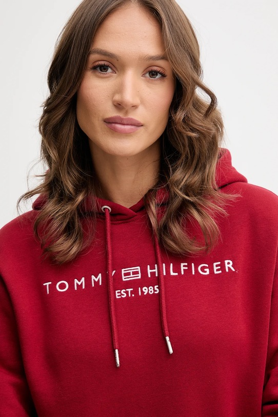 Mikina Tommy Hilfiger burgundské WW0WW43598