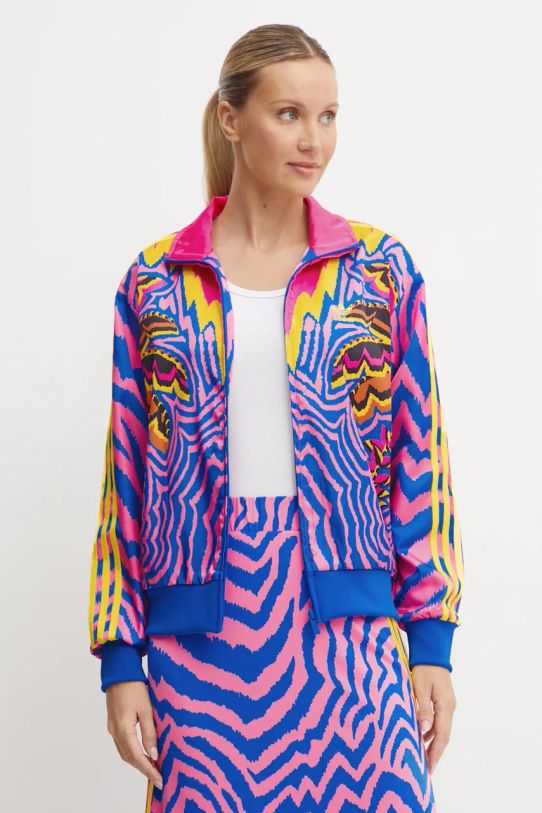 Dukserica adidas Originals x Farm Rio bez kapuljače roza IY0757