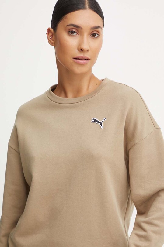 Puma hanorac de bumbac verde 676803
