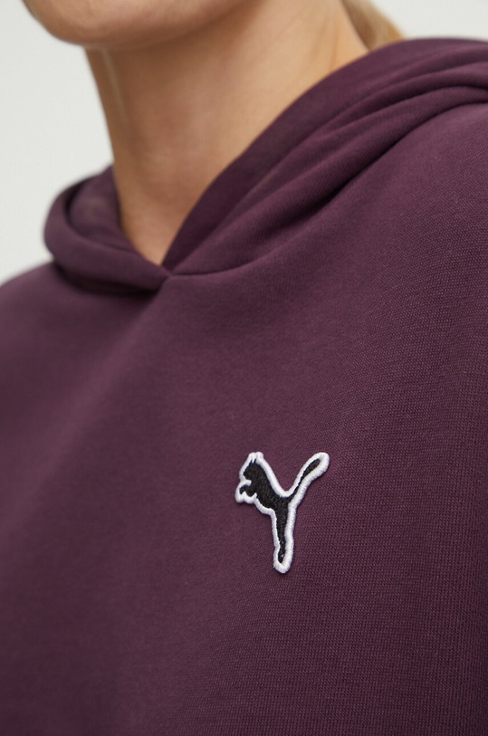 Bavlněná mikina Puma 676804 burgundské