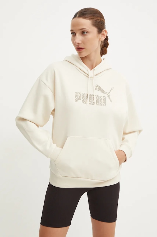 Puma bluza z kapturem beżowy 681492
