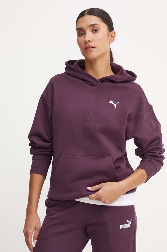 Puma bluza bawełniana bawełna fioletowy 682719