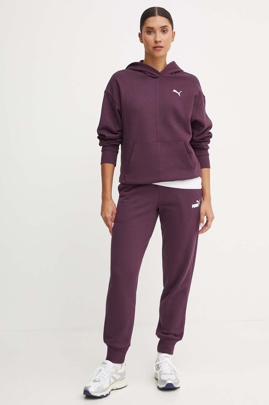 Puma bluza bawełniana 682719 fioletowy AW24