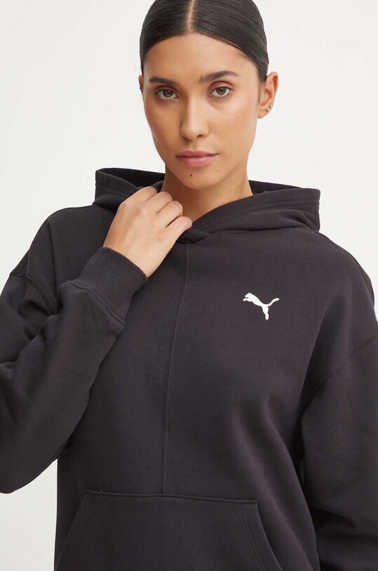 Puma hanorac de bumbac negru 682719