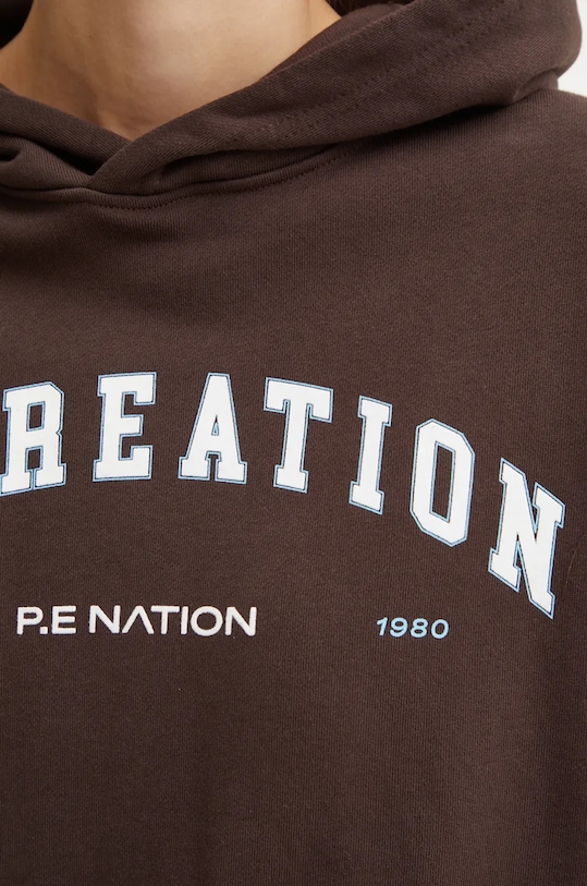 Bavlněná mikina P.E Nation Vantage 243H379 hnědá