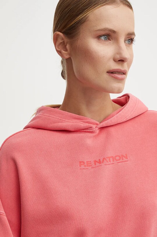 Bavlněná mikina P.E Nation Transition Hoodie červená 243H398