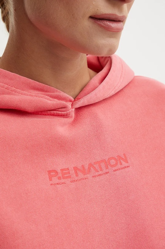 P.E Nation hanorac de bumbac Transition Hoodie 243H398 rosu