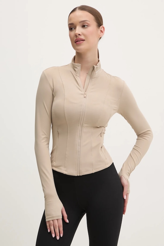 P.E Nation bluza treningowa Breakthrough z elastanem beżowy 243J297