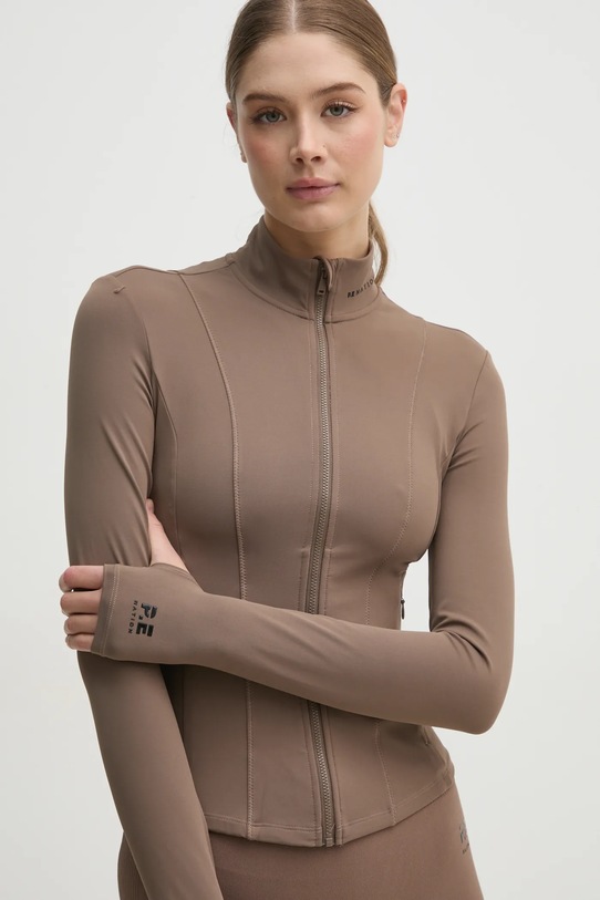 P.E Nation bluza treningowa Breakthrough z elastanem brązowy 243J297