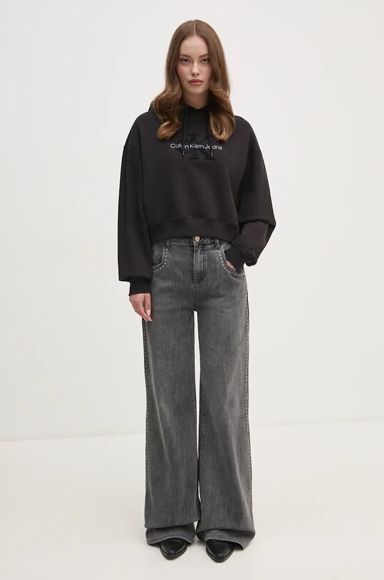 Calvin Klein Jeans bluza bawełniana J20J224170 czarny NC24