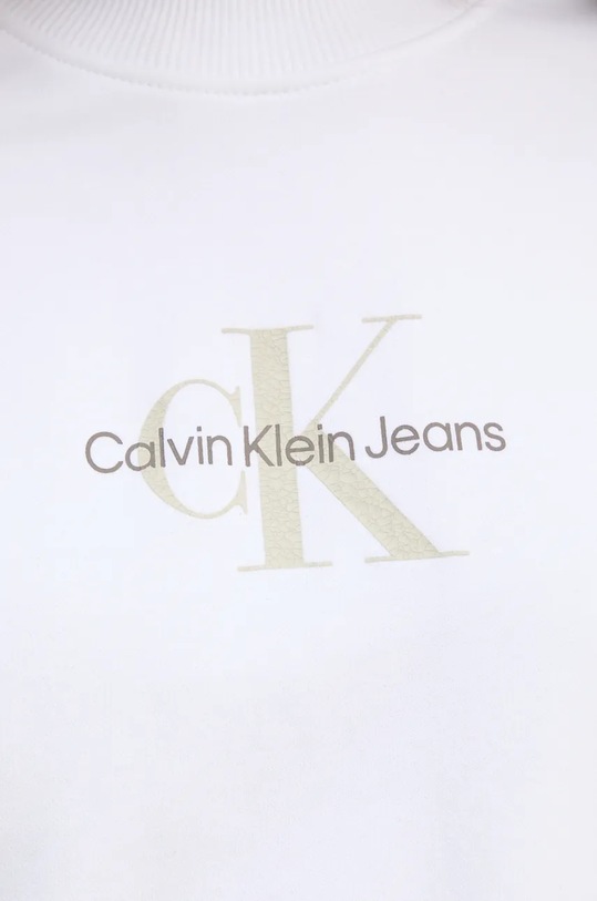 Памучен суичър Calvin Klein Jeans J20J224177 бял