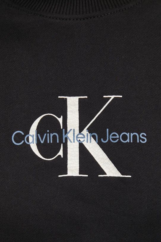 Βαμβακερή μπλούζα Calvin Klein Jeans J20J224177 μαύρο
